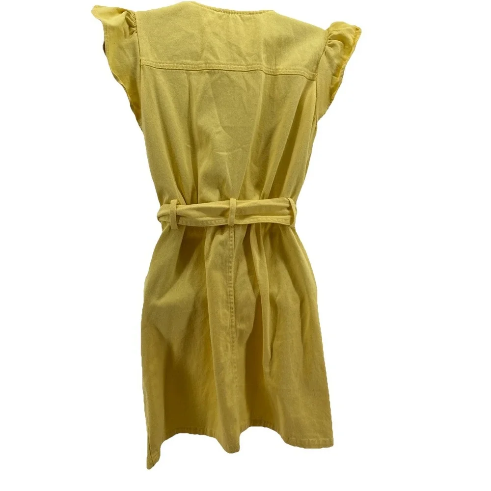 Copper Key Big Girls' Ruffle Sleeve‎ Dress, XL - Yellow